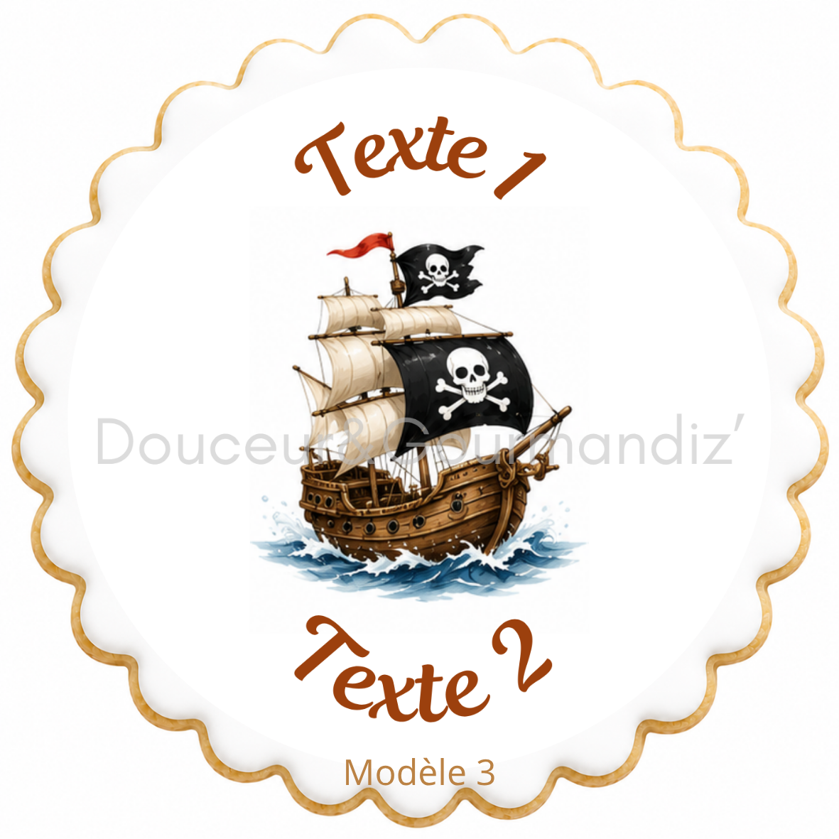 Sablés personnalisés thème Pirate – Biscuits artisanaux décorés à la glace royale 10 modèles aux choix – Image 8