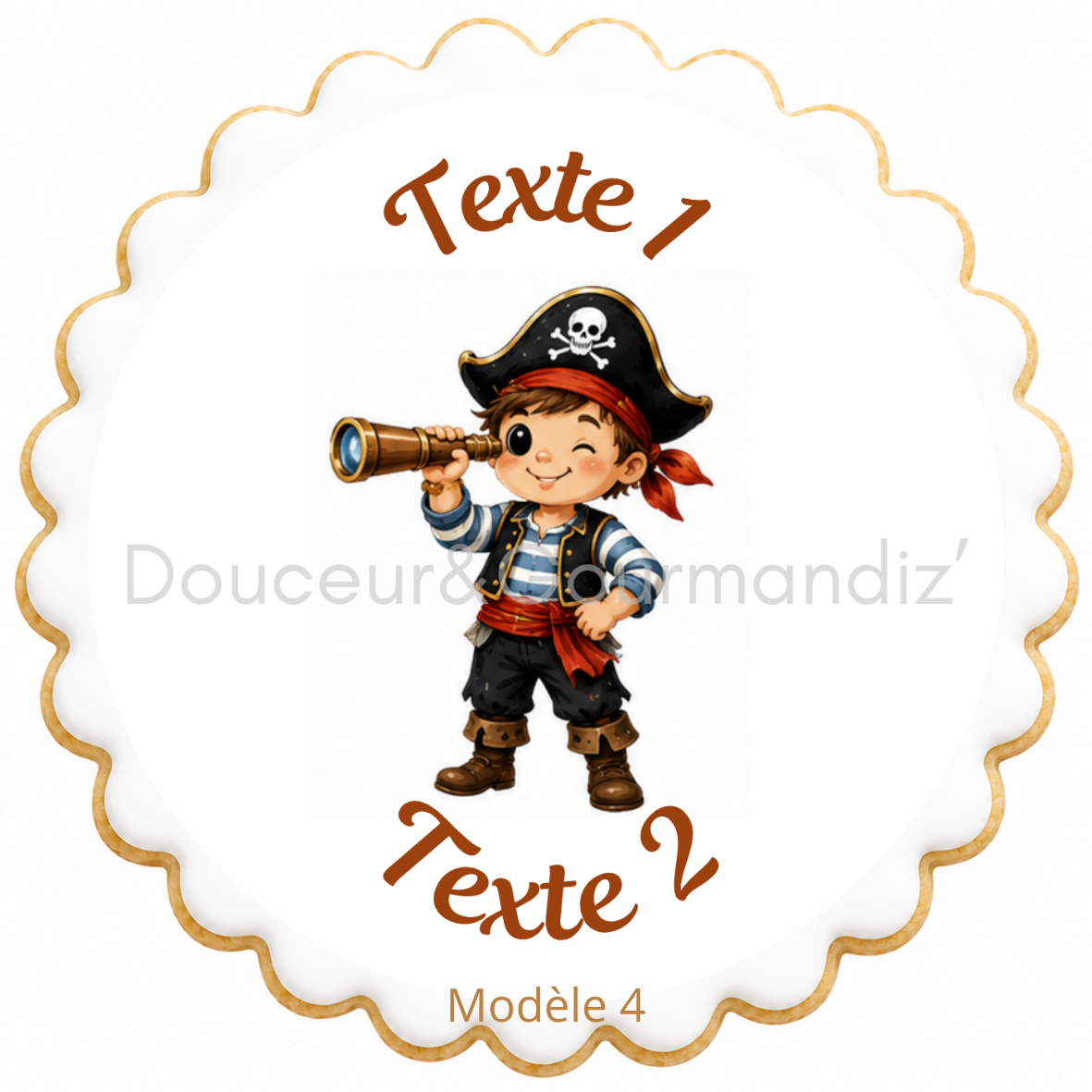 Sablés personnalisés thème Pirate – Biscuits artisanaux décorés à la glace royale 10 modèles aux choix – Image 7