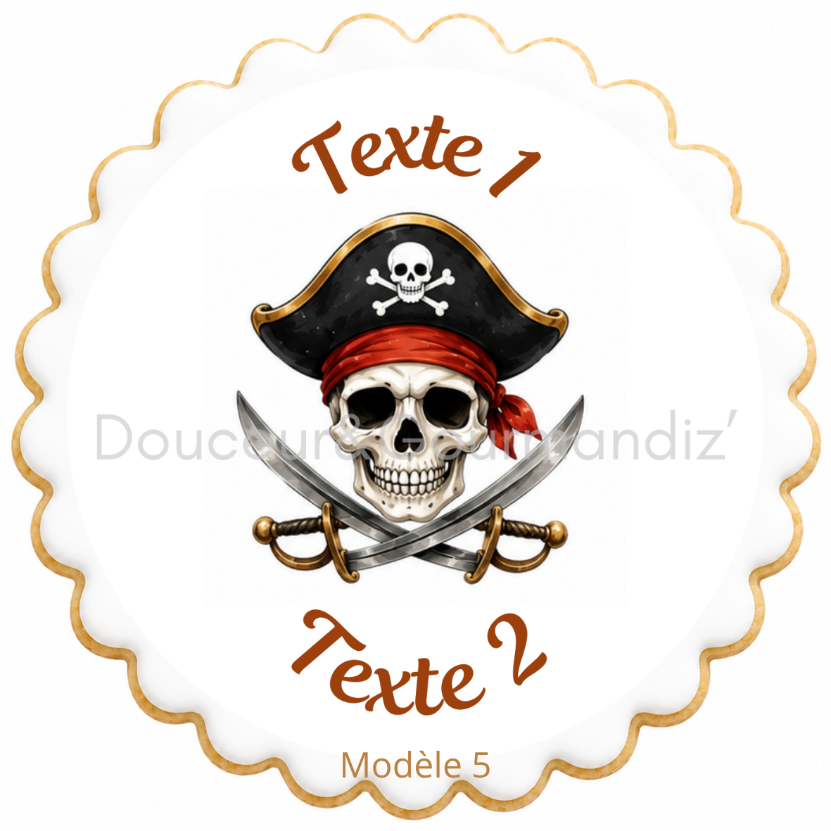 Sablés personnalisés thème Pirate – Biscuits artisanaux décorés à la glace royale 10 modèles aux choix – Image 6