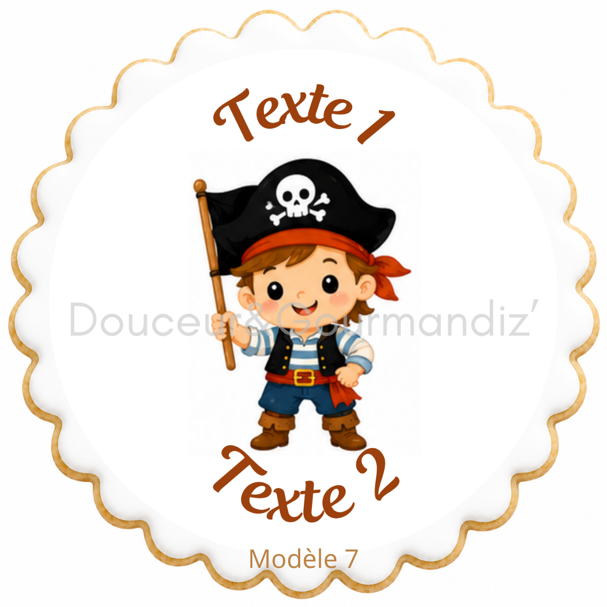 Sablés personnalisés thème Pirate – Biscuits artisanaux décorés à la glace royale 10 modèles aux choix – Image 4
