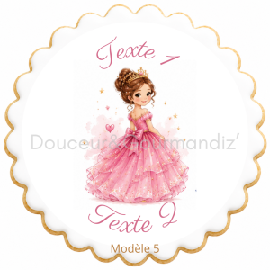 Sablés personnalisés thème Princesse – Biscuits artisanaux décorés à la glace royale 10 modèles aux choix