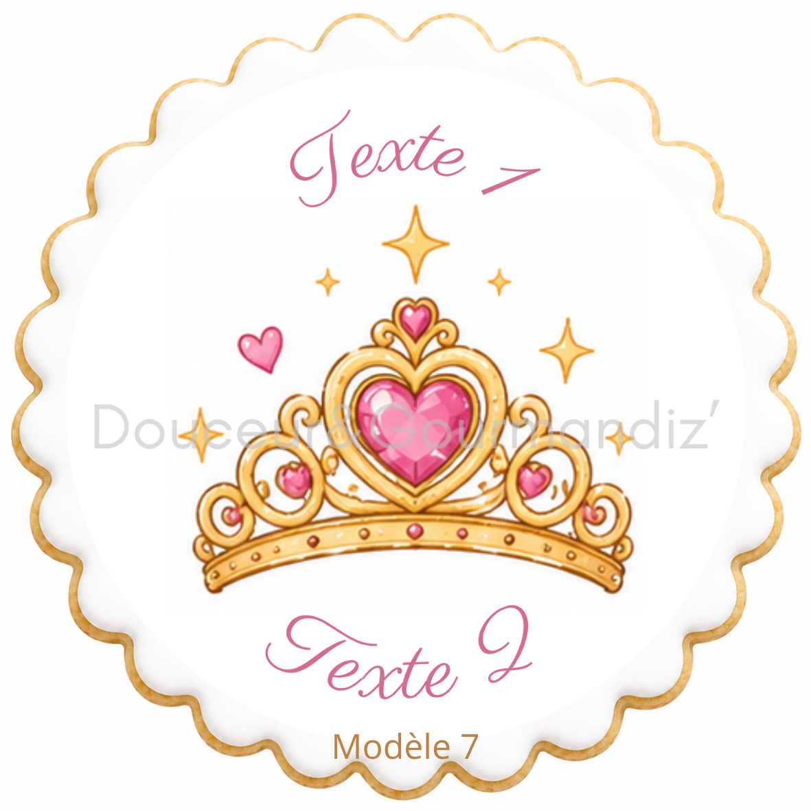 Sablés personnalisés thème Princesse – Biscuits artisanaux décorés à la glace royale 10 modèles aux choix – Image 3