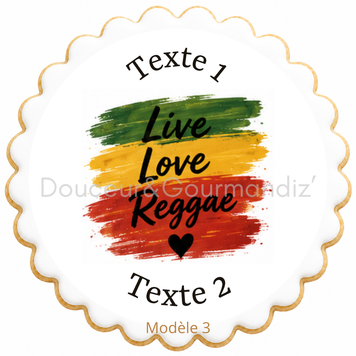 Sablés personnalisés thème Reggae – Biscuits artisanaux décorés à la glace royale 10 modèles aux choix – Image 6
