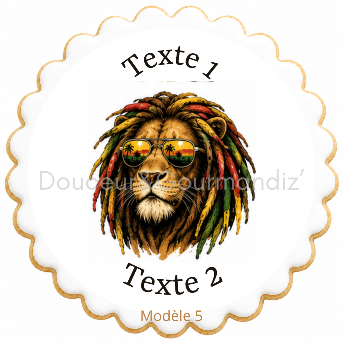 Sablés personnalisés thème Reggae – Biscuits artisanaux décorés à la glace royale 10 modèles aux choix – Image 4