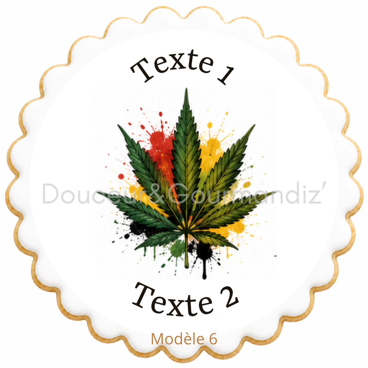 Sablés personnalisés thème Reggae – Biscuits artisanaux décorés à la glace royale 10 modèles aux choix – Image 3