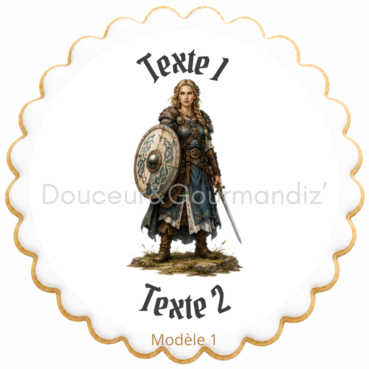 Sablés personnalisés thème Vikings adulte – Biscuits artisanaux décorés à la glace royale 10 modèles aux choix – Image 9