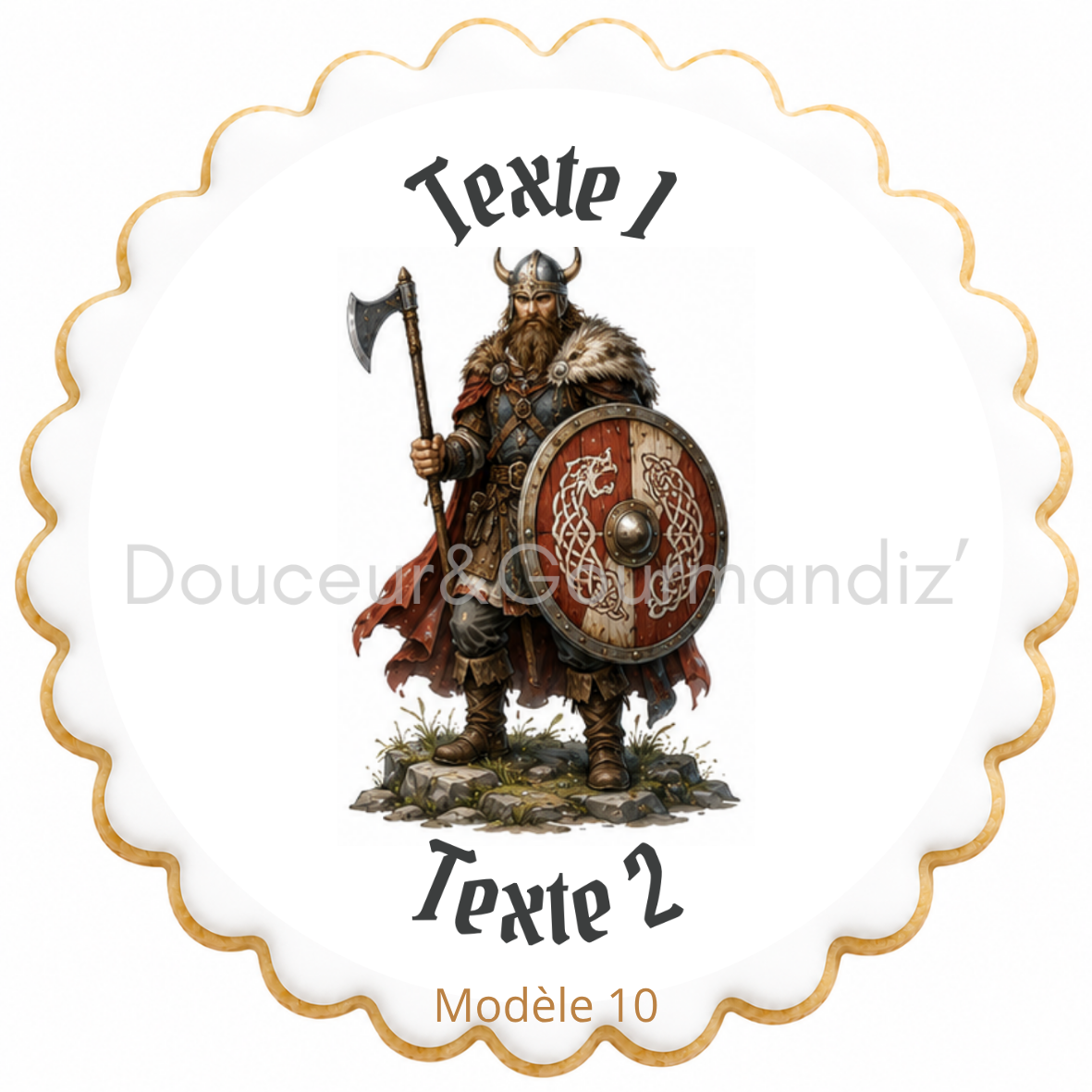 Sablés personnalisés thème Vikings adulte – Biscuits artisanaux décorés à la glace royale 10 modèles aux choix – Image 8