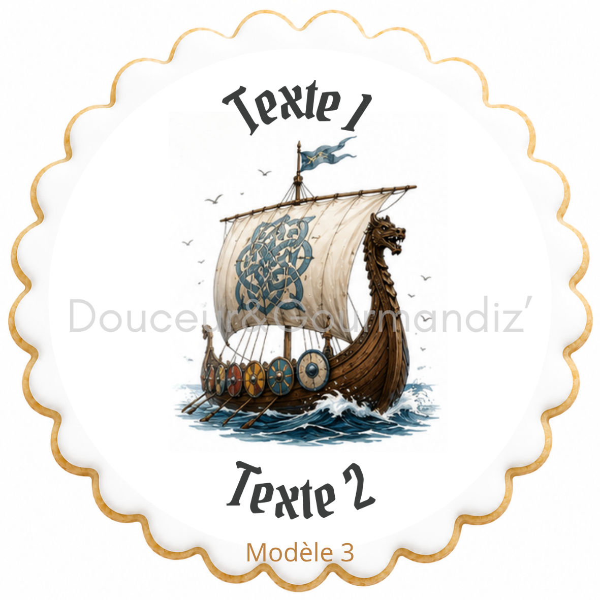 Sablés personnalisés thème Vikings adulte – Biscuits artisanaux décorés à la glace royale 10 modèles aux choix – Image 7