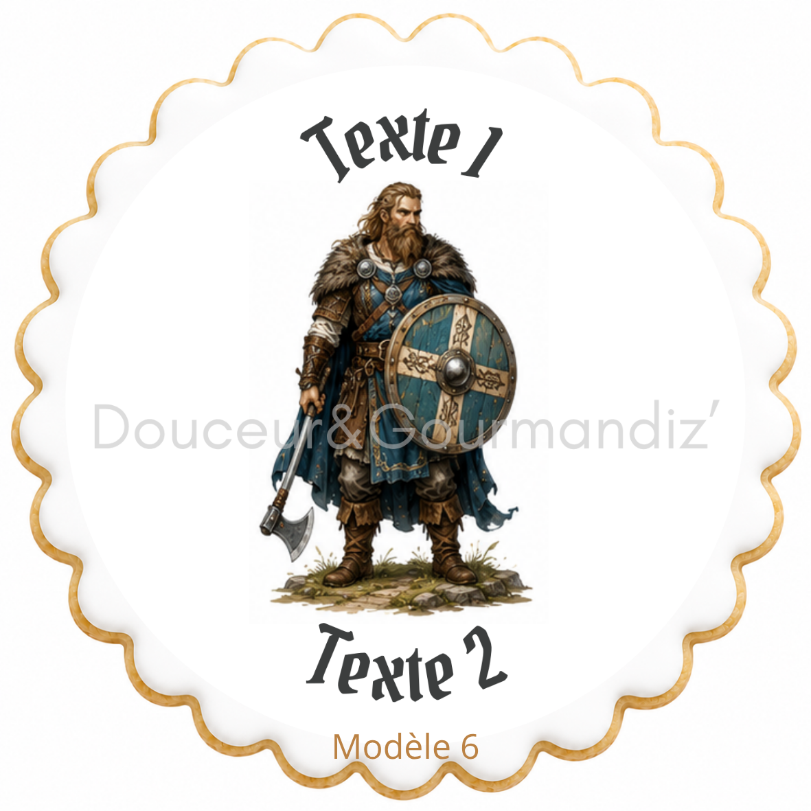 Sablés personnalisés thème Vikings adulte – Biscuits artisanaux décorés à la glace royale 10 modèles aux choix – Image 3