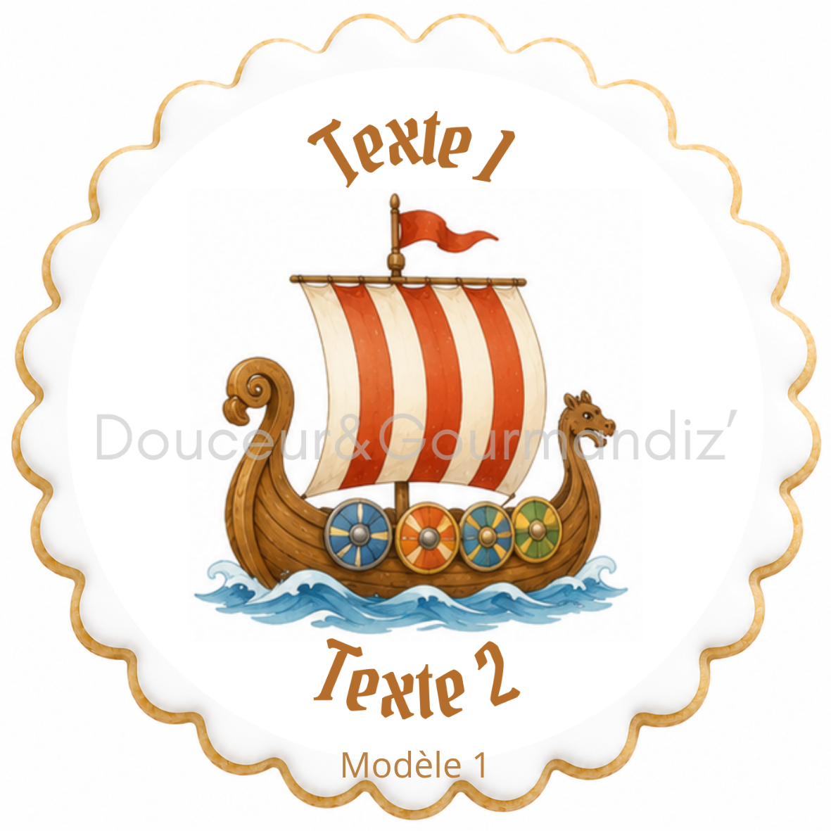 Sablés personnalisés thème Vikings enfant – Biscuits artisanaux décorés à la glace royale 10 modèles aux choix – Image 10