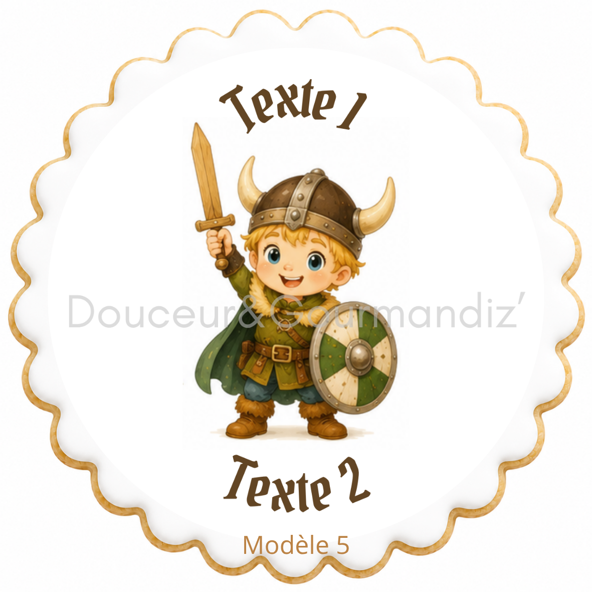 Sablés personnalisés thème Vikings enfant – Biscuits artisanaux décorés à la glace royale 10 modèles aux choix – Image 6