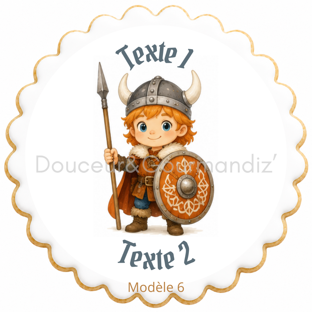 Sablés personnalisés thème Vikings enfant – Biscuits artisanaux décorés à la glace royale 10 modèles aux choix – Image 5
