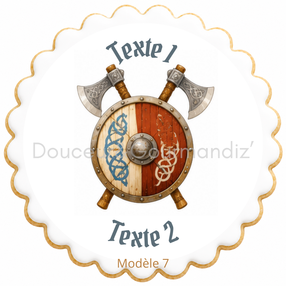 Sablés personnalisés thème Vikings enfant – Biscuits artisanaux décorés à la glace royale 10 modèles aux choix – Image 4