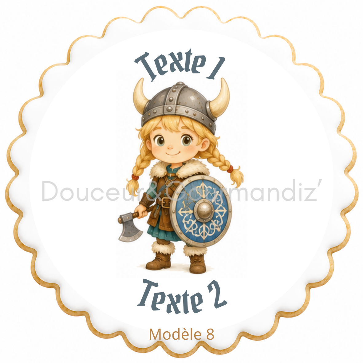 Sablés personnalisés thème Vikings enfant – Biscuits artisanaux décorés à la glace royale 10 modèles aux choix – Image 3