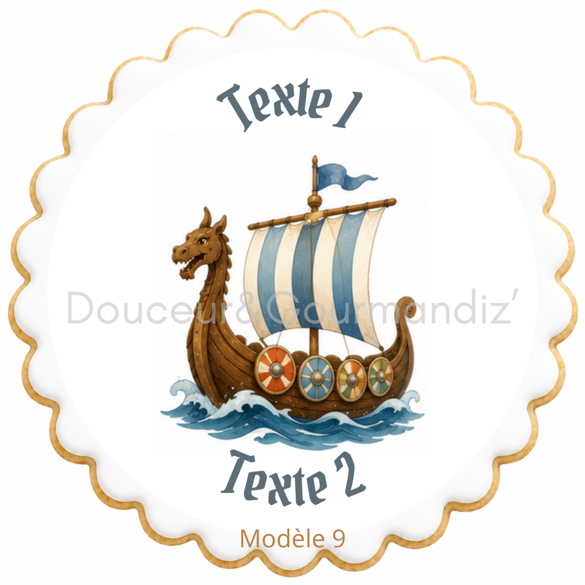 Sablés personnalisés thème Vikings enfant – Biscuits artisanaux décorés à la glace royale 10 modèles aux choix – Image 2