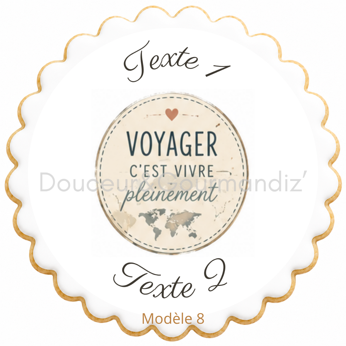 Sablés personnalisés thème Voyage – Biscuits artisanaux décorés à la glace royale 10 modèles aux choix – Image 3