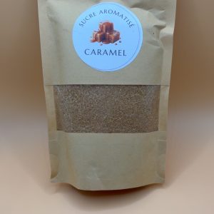 Sucre aromatisé caramel 250 g – Idéal pour pâtisseries, desserts et boissons