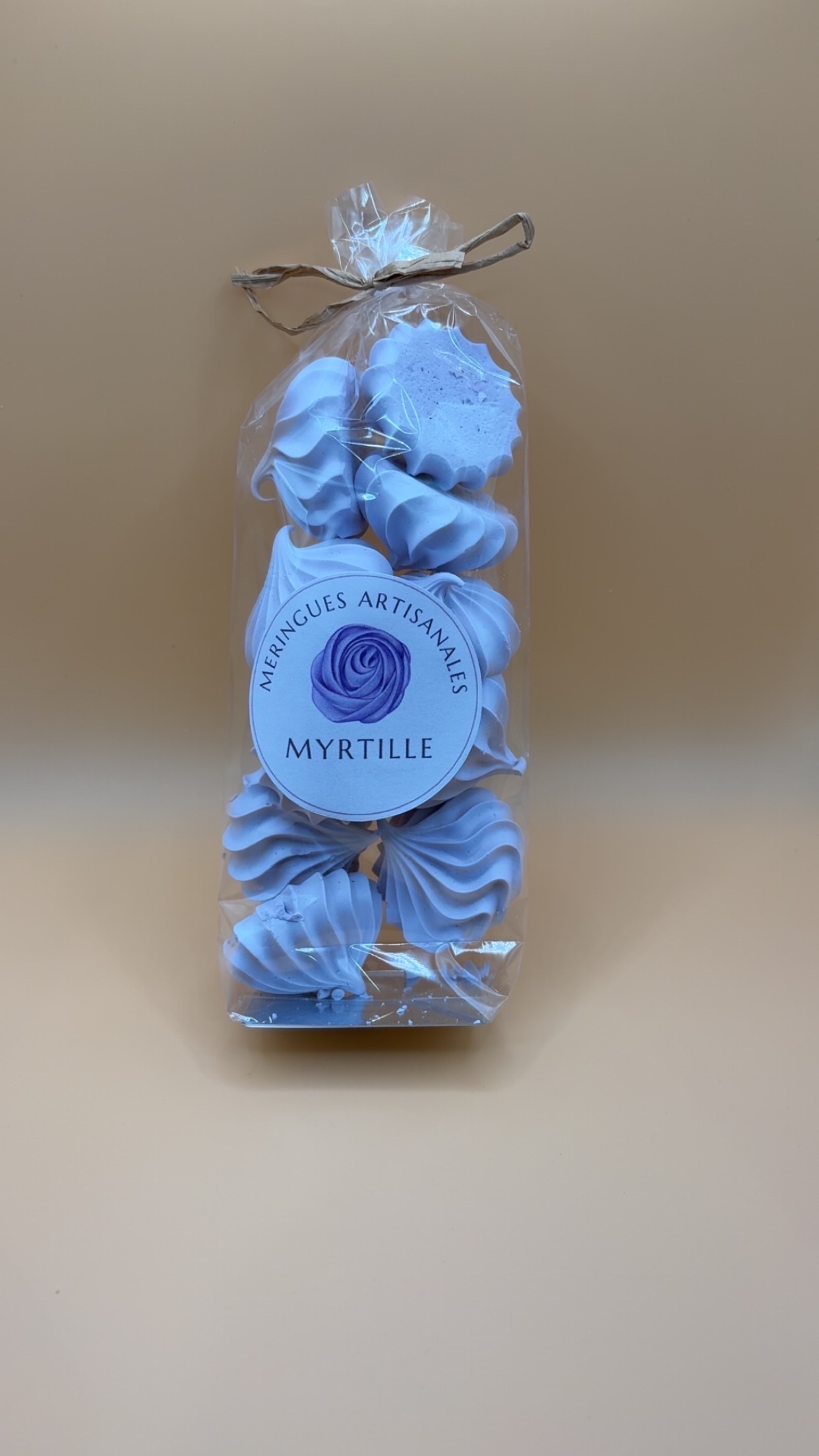 Meringues artisanales myrtille