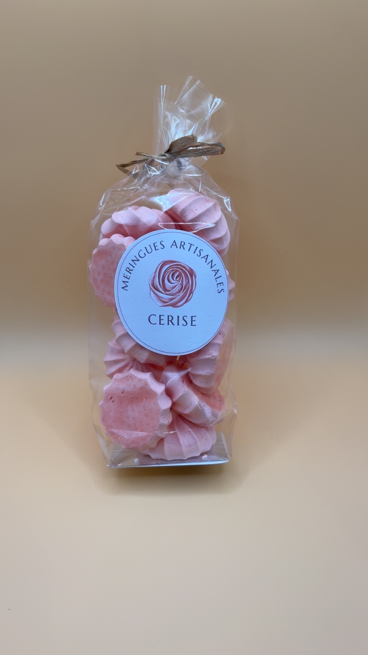 Meringues artisanales Cerise