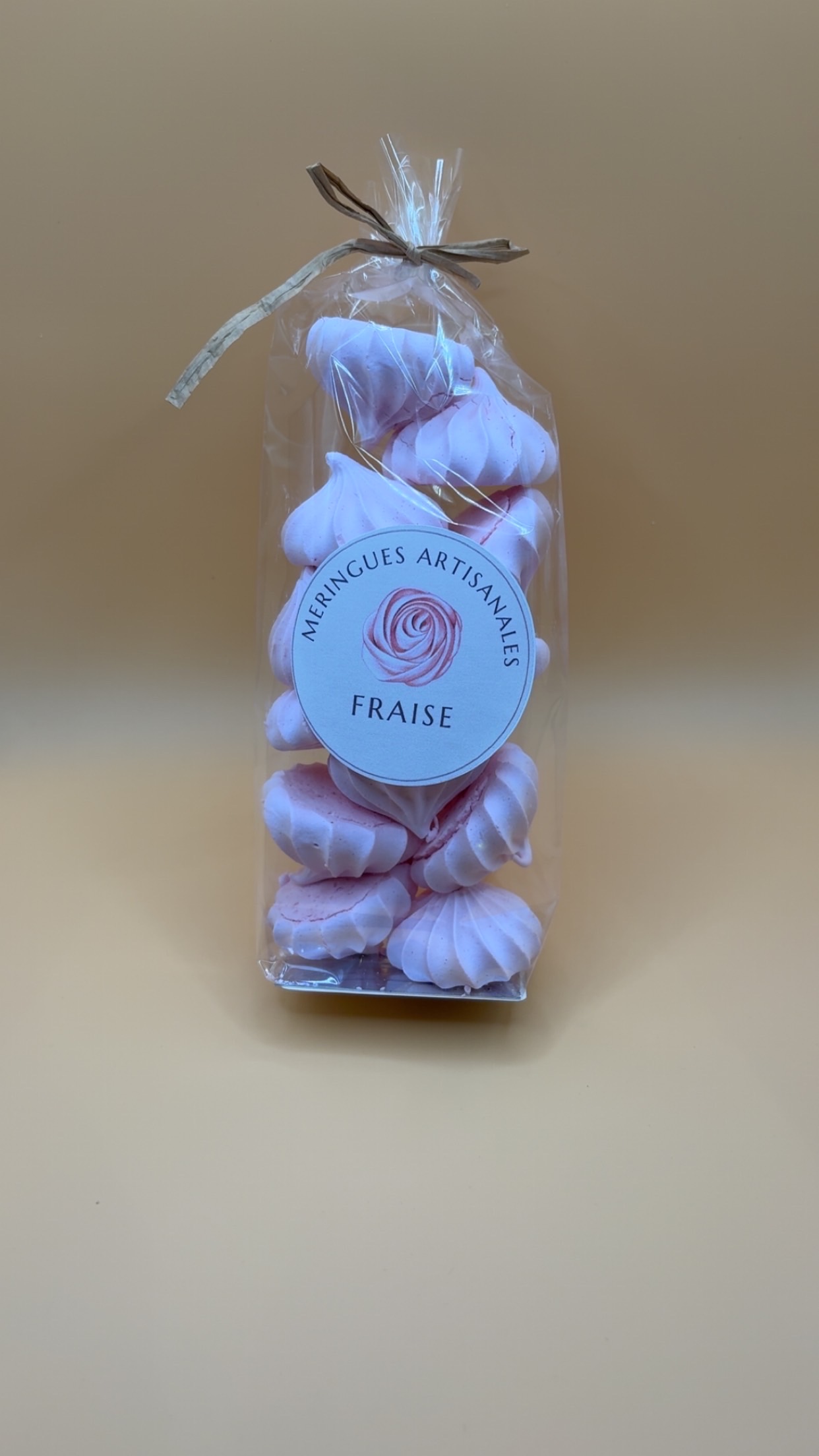 Meringues artisanales fraise