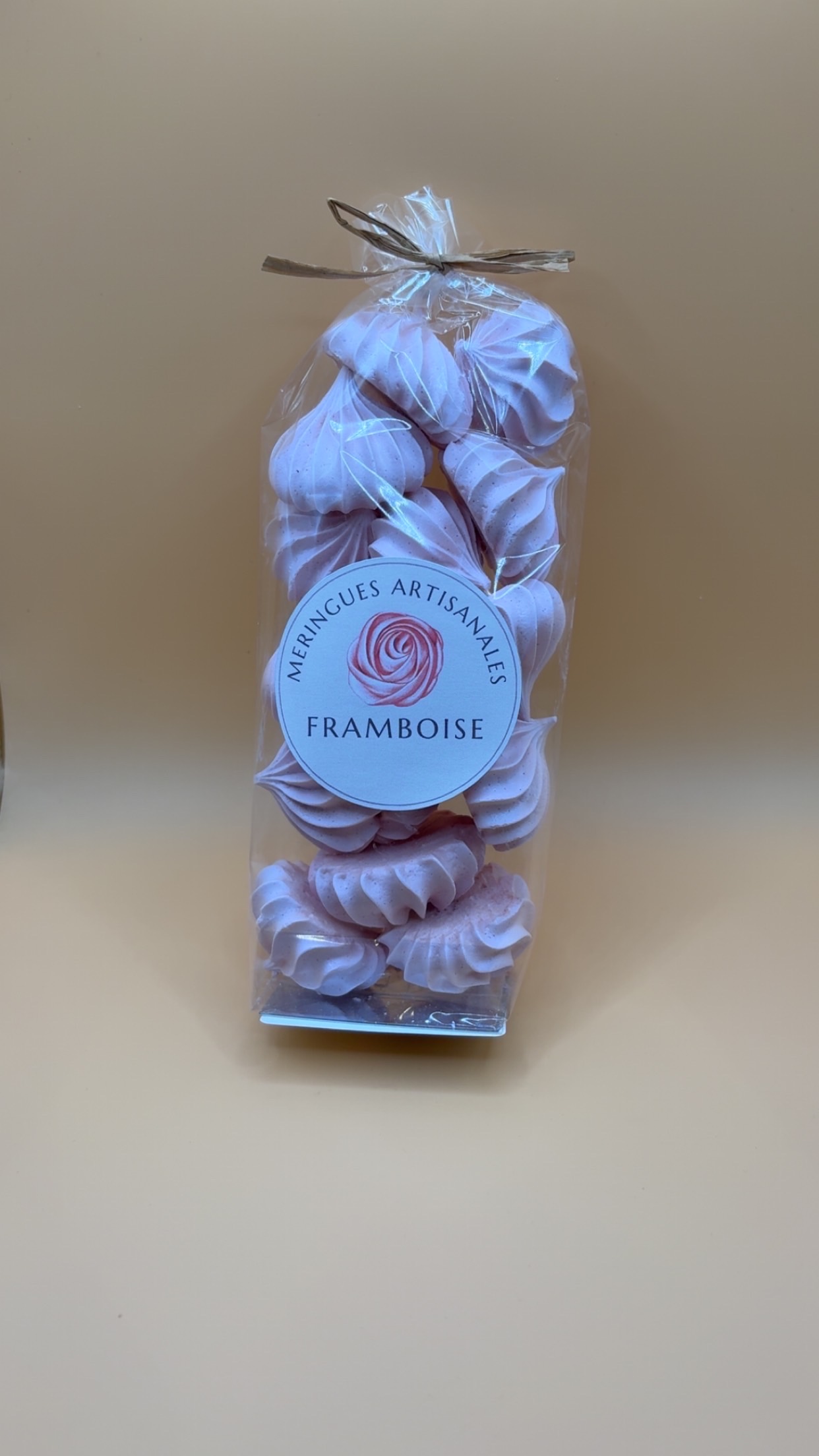 Meringues artisanales framboise