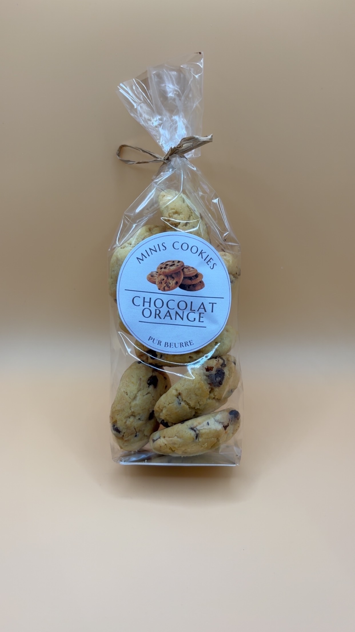 Mini Cookies artisanaux Pépite de chocolat noir & zeste d'orange