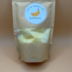 Sucre aromatisé banane 250 g – Idéal pour pâtisseries, desserts et boissons