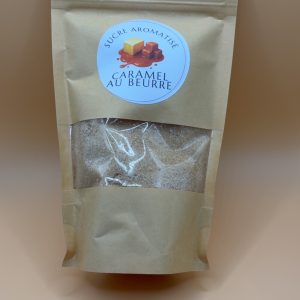Sucre aromatisé caramel au beurre 250 g – Idéal pour pâtisseries, desserts et boissons
