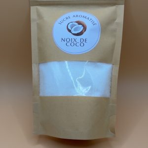 Sucre aromatisé noix de coco 250 g – Idéal pour pâtisseries, desserts et boissons
