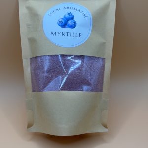 Sucre aromatisé myrtille 250 g – Idéal pour pâtisseries, desserts et boissons
