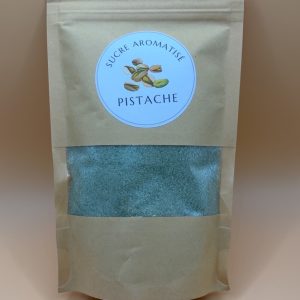 Sucre aromatisé pistache 250 g – Idéal pour pâtisseries, desserts et boissons