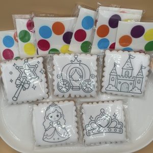 Coffret de 10 sablés à peindre – Kit créatif gourmand thème princesse
