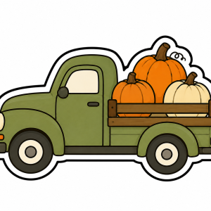 Emporte-pièce automne - pick-up citrouille