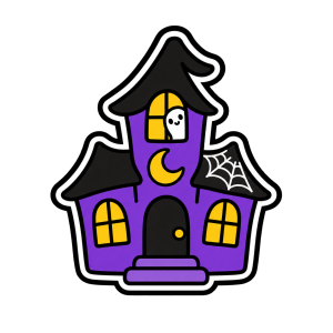 Emporte-pièce Halloween - maison hantée