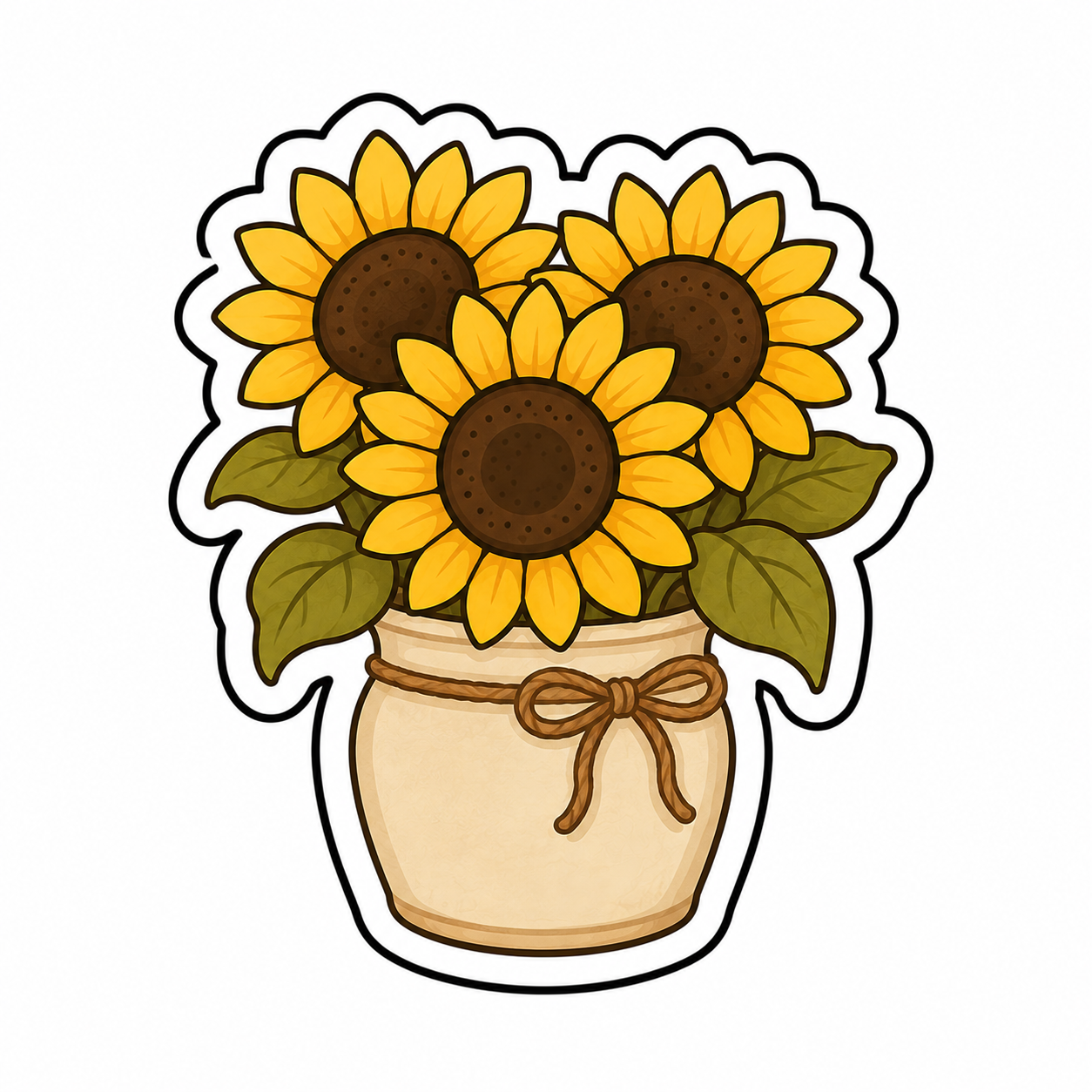 Emporte-pièce automne - pot tournesols
