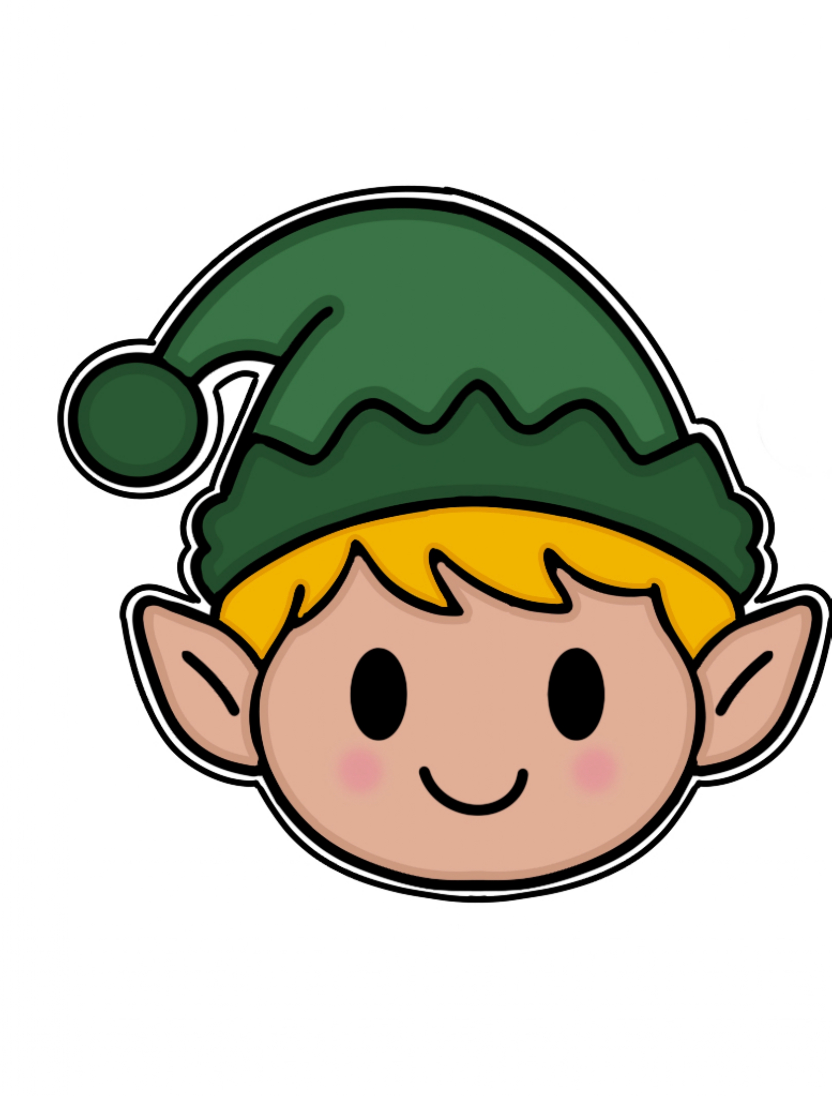 Emporte-pièce de Noël – Tête de Lutin