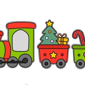 Emporte-pièces Train de Noël – Lot de 3 pièces