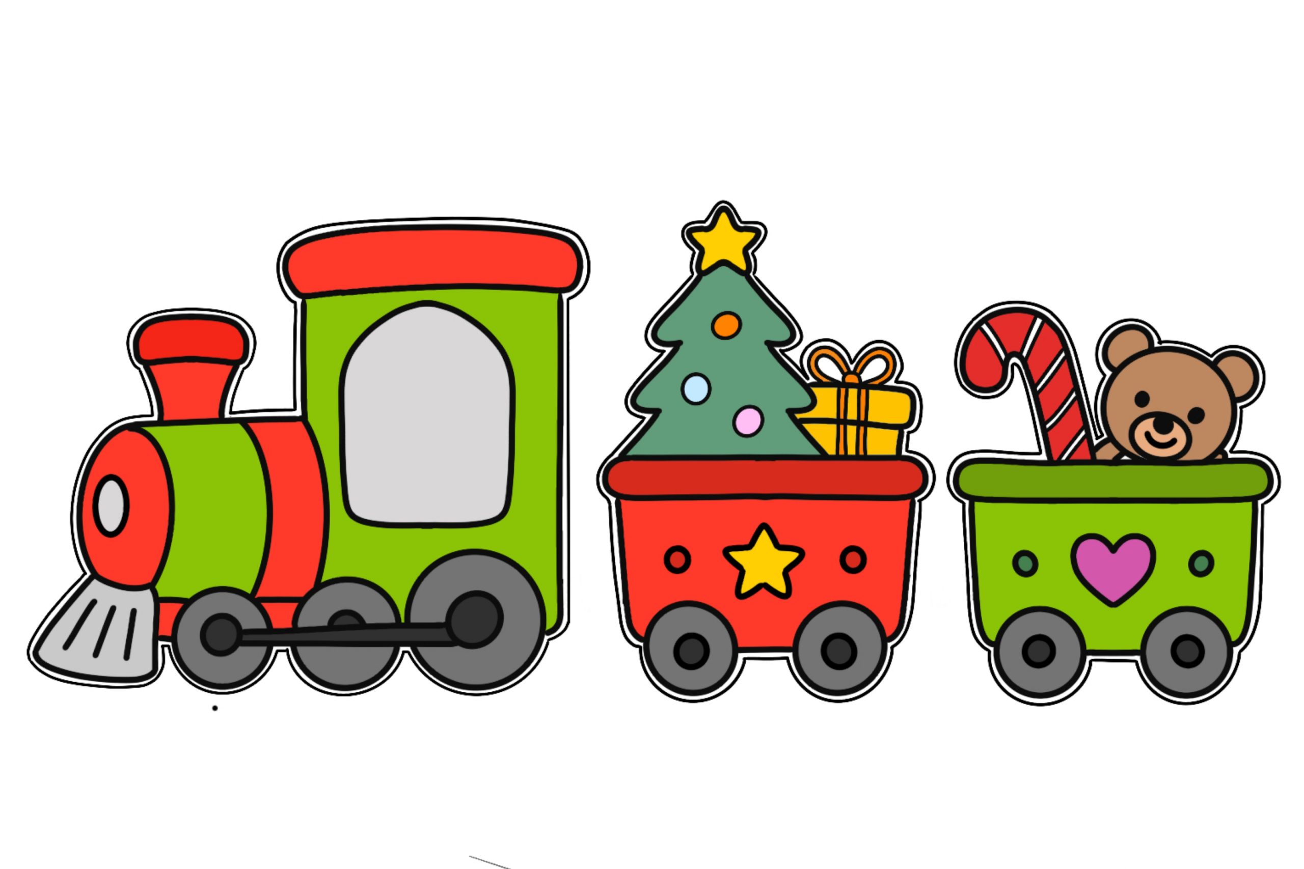 Emporte-pièces Train de Noël – Lot de 3 pièces