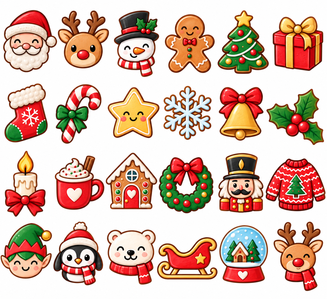 Calendrier de l’Avent – 24 mini emporte-pièces de Noël